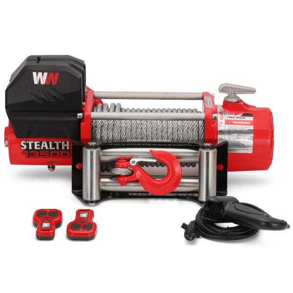 Stealth 13500 winch staalkabel 24V Front Stealth 13500 winch staalkabel 24V Front